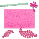 Szilikon nyomóforma - indák & lepkék