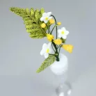 Szilikon kerek forma vegyes levelek krém