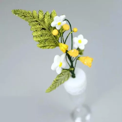 Szilikon kerek forma vegyes levelek krém