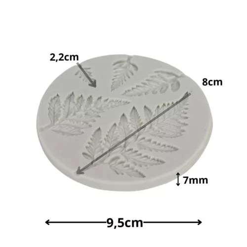 Szilikon kerek forma vegyes levelek krém