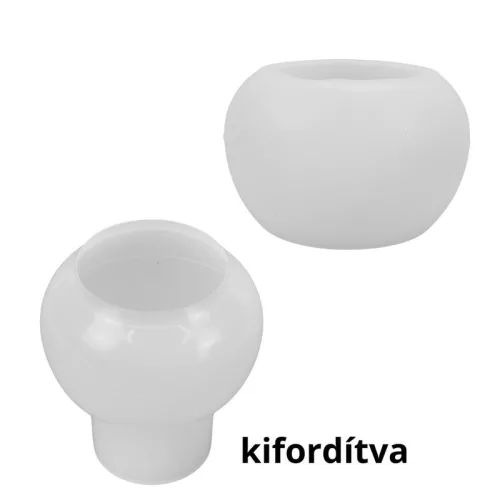 Professzionális szilikon öntoforma, átlátszó, mécsestartó 5,7 x 8,7 cm