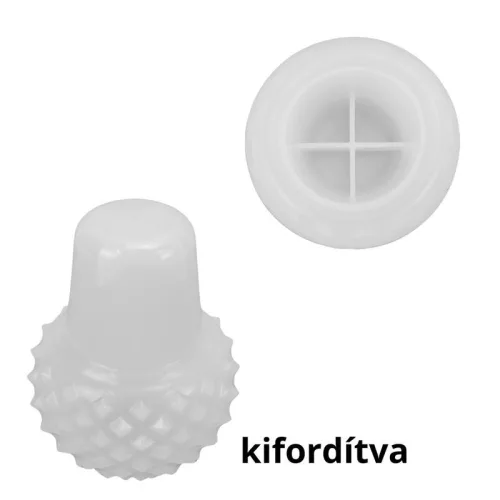 Professzionális szilikon öntoforma, átlátszó, mécsestartó 5,9 x 7,9 cm