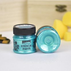 Stencilező paszta gyöngyház 50 ml türkiz
