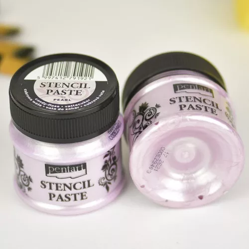 Stencilező paszta gyöngyház 50 ml vattacukor